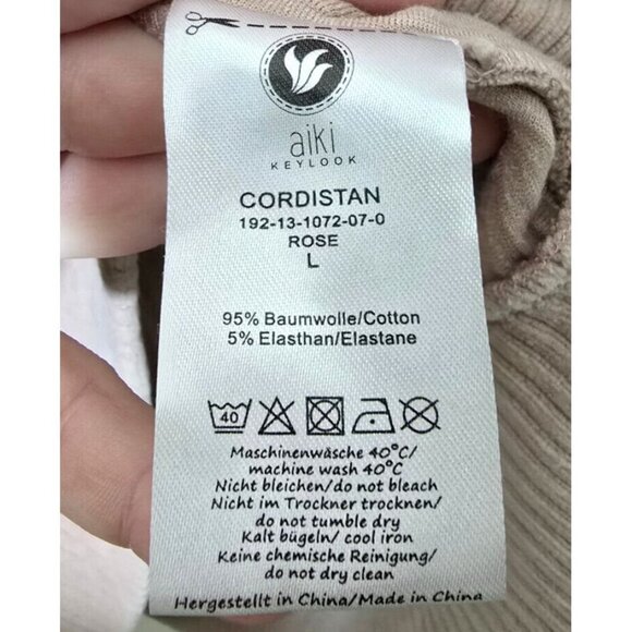 Aiki Keylook Germany Womens Hoodie Large Pink Logo Ribbed Soft Kanagroo Pocket - Picture 9 of 12